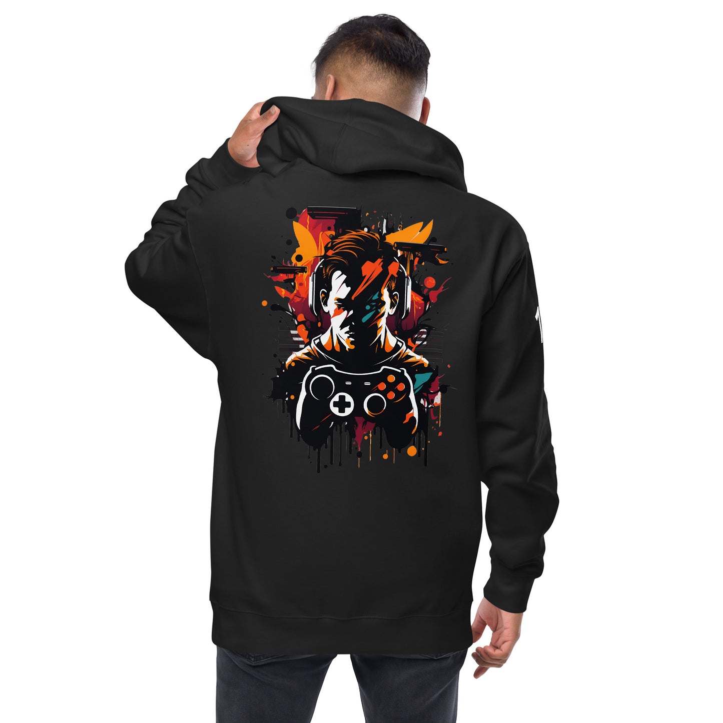 Unisex custom gaming zip up hoodie